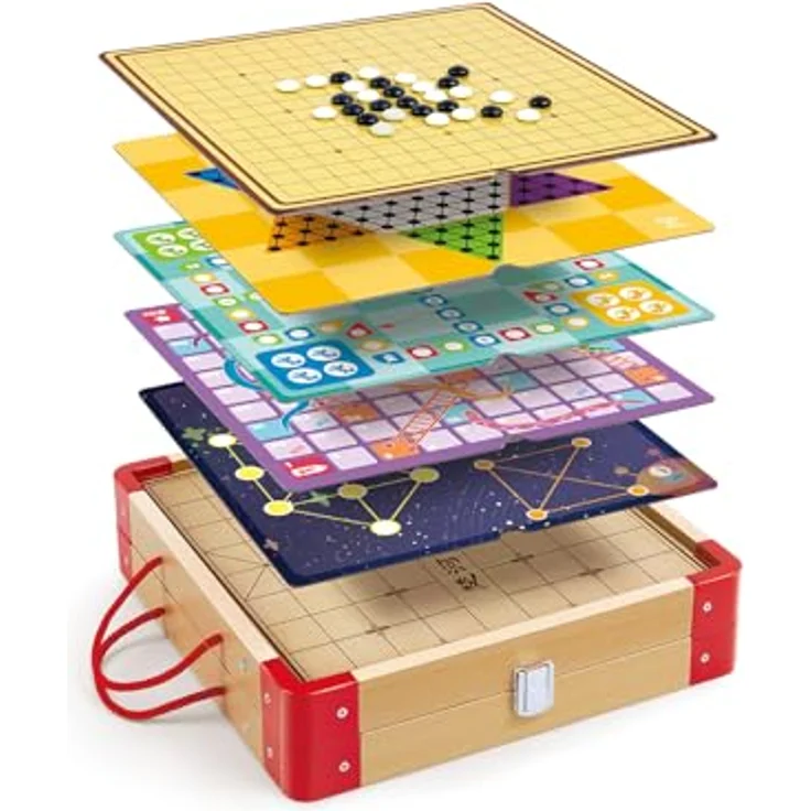Hape 22 klassische Spielesammlung, 22-in-1 Brettspielset für Familie und Reisen, tragbar und vielseitig – Bild 1