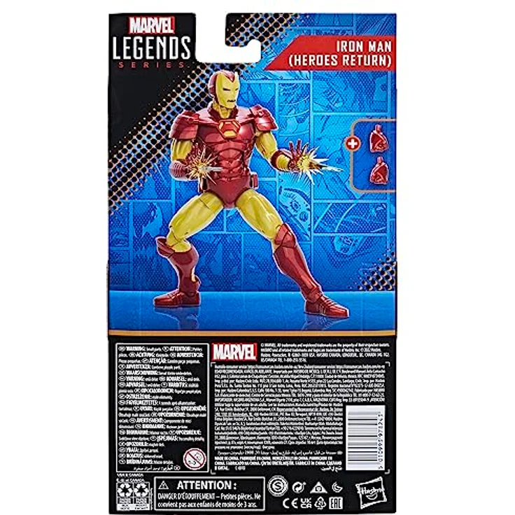 Marvel Legends Series Iron Man (Heroes Return), 15 cm Action-Figur mit 4 Accessoires und authentischem Dekor – Bild 3