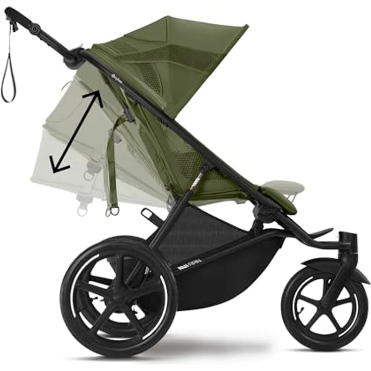 Cybex Avi Spin, Kinderwagen mit schwenkbarem Vorderrad und Luftbereifung, für City und Jogging, schwarz – Bild 8