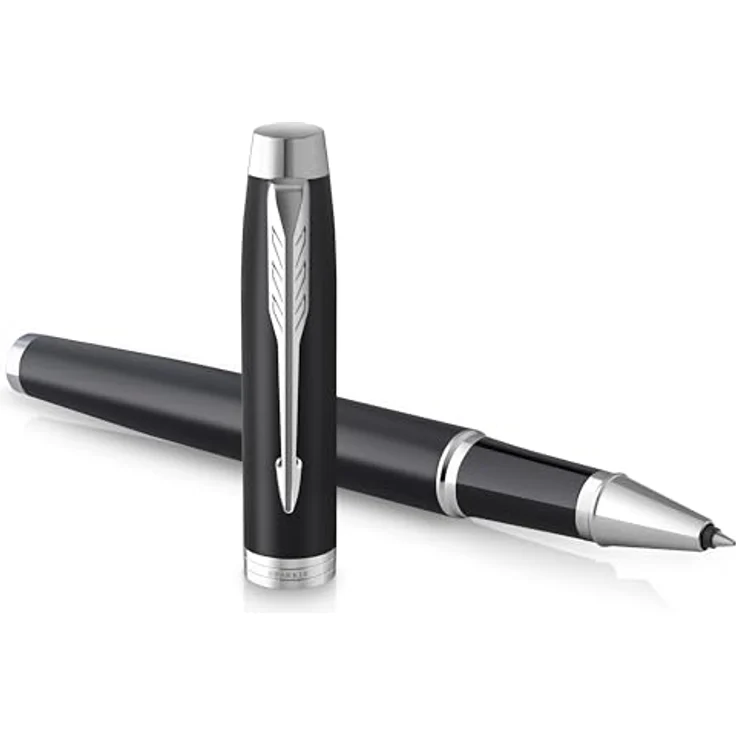 Parker Pen IM Matte Black CT, Tintenroller mit glatter Rollerball-Spitze, schwarz – Bild 1
