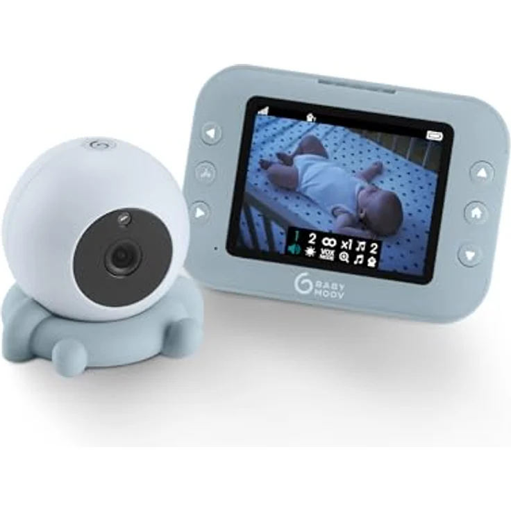Babymoov Babyphone Yoo-Roll mit Kamera, 300 m Reichweite, wiederaufladbarer Akku, Nachtsicht, 8 Schlaflieder – Bild 1