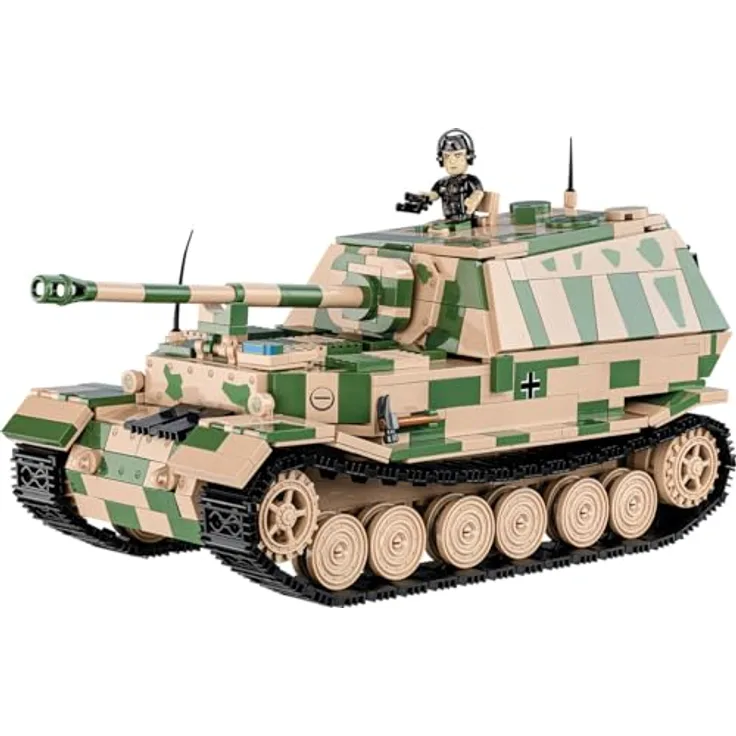 Cobi Pads Sd.Kfz. 184 Ferdinand, Klemmbaustein-Modell im Maßstab 1:28 mit abnehmbarem Motor und beweglicher Kanone