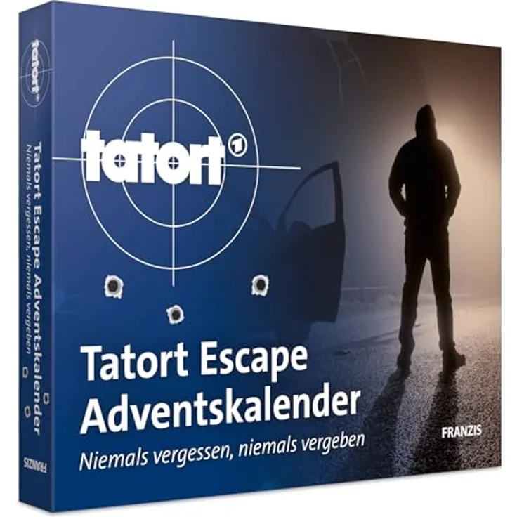 FRANZIS 67227 - Tatort Escape Adventskalender: Niemals vergessen, niemals vergeben - Spannender Weihnachtskrimi für Tatort-Fans, Fortgeschrittene, 1-4 Spieler, ab 16 Jahren