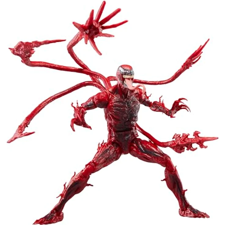 Marvel Legends Series Carnage, Deluxe Action-Figur mit 6 Zubehörteilen, 15 cm, Rot – Bild 5