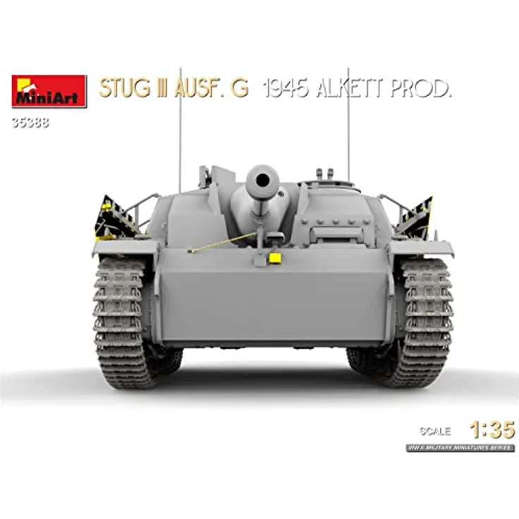 Mini art StuG III Ausf. G 1945 Alkett Prod., Modellfahrzeug im Maßstab 1:35 mit beweglichen Winterkettengliedern und detailgetreuen Photoätzteilen – Bild 12