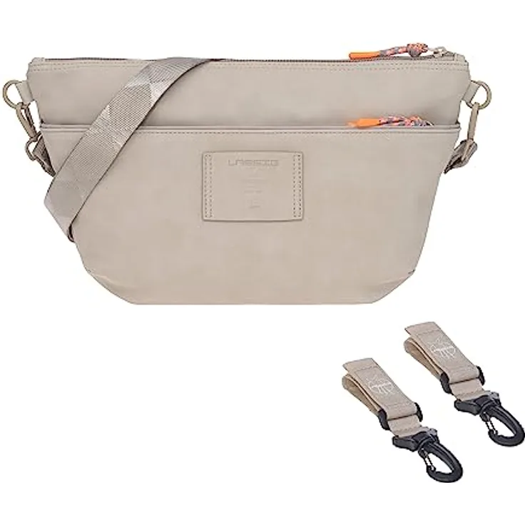 LÄSSIG Baby Kinderwagenorganizer Umhängetasche Kinderwagentasche inkl. Kinderwagenbefestigung/GRE Buggy Bum Bag humus