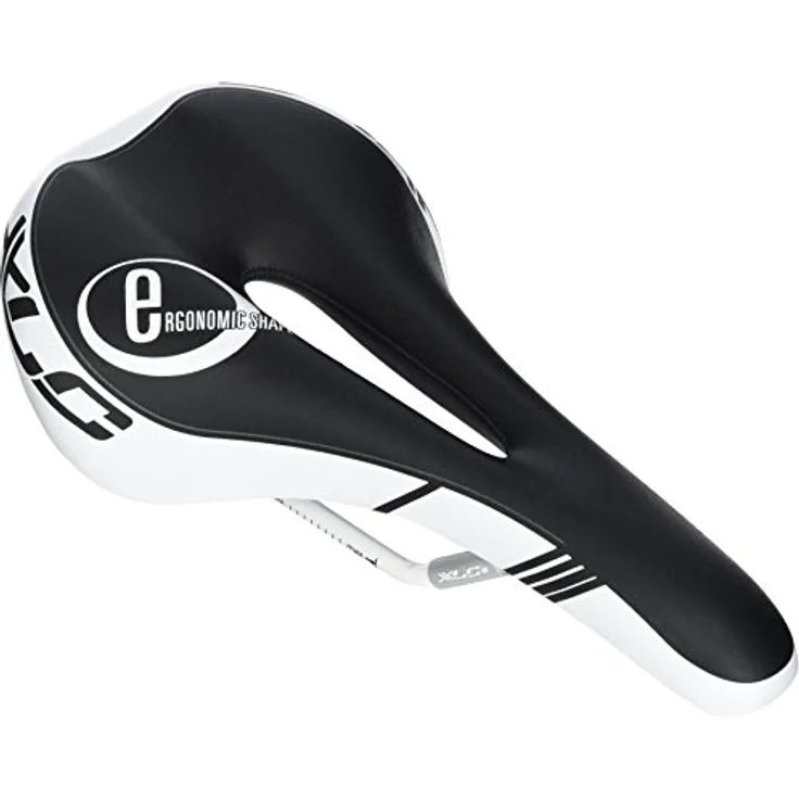 XLC Fahrradsattel MTB ATB Sport SA-S06 Sattel, Schwarz, Weiß, One Size