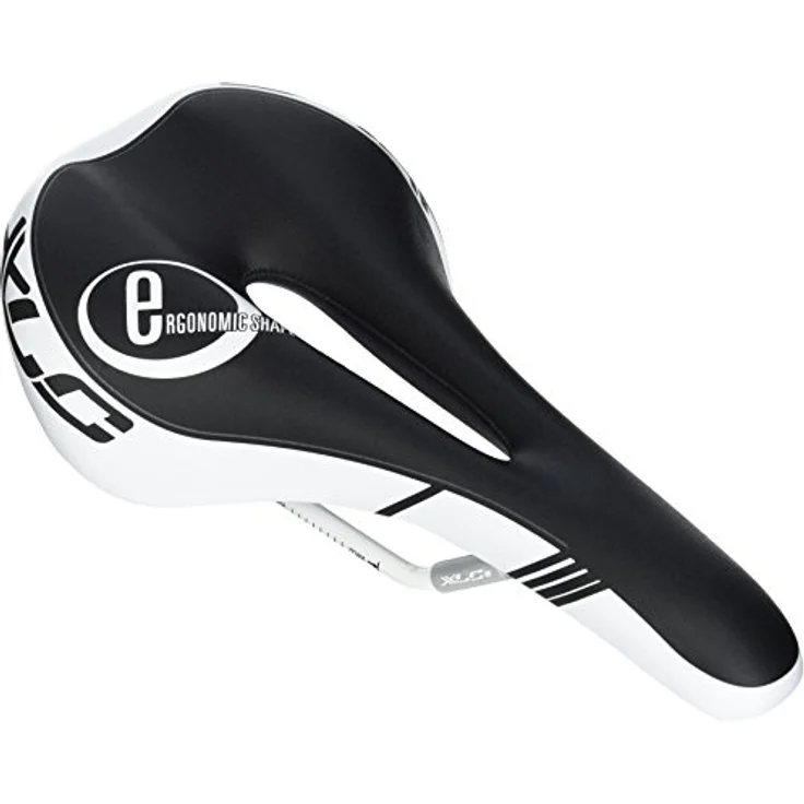 XLC Fahrradsattel MTB ATB Sport SA-S06 Sattel, Schwarz, Weiß, One Size – Bild 1