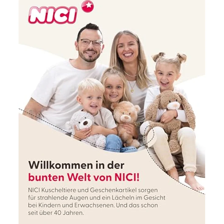 NICI Kuscheltier Bär Finni, 25 cm karamellfarbener Plüschbär, maschinenwaschbar bis 30°C – Bild 7