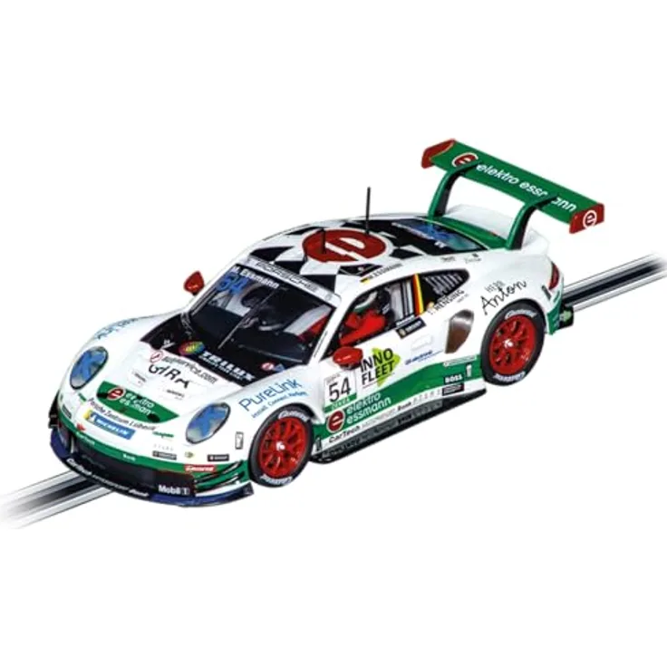 Carrera Evolution 20027799 Porsche 911 "CarTech Motorsport Bonk, M. Essmann, No.54 | Slotcar 1:32 mit Lichtfunktion | Digital nachrüstbar | Umfangreiches Zubehör für Kinder & Erwachsene
