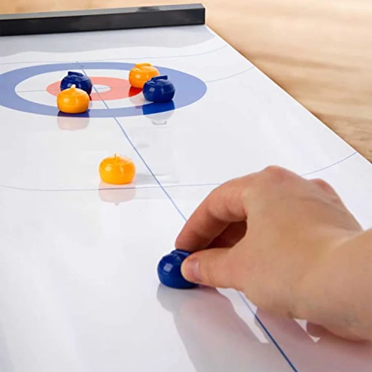 all Kids United® Curling Table-top Spiel-Set, Familienspiel Eisstockschießen Brettspiel mit 120 x 30 cm Spielfläche für Kinder und Erwachsene – Bild 5