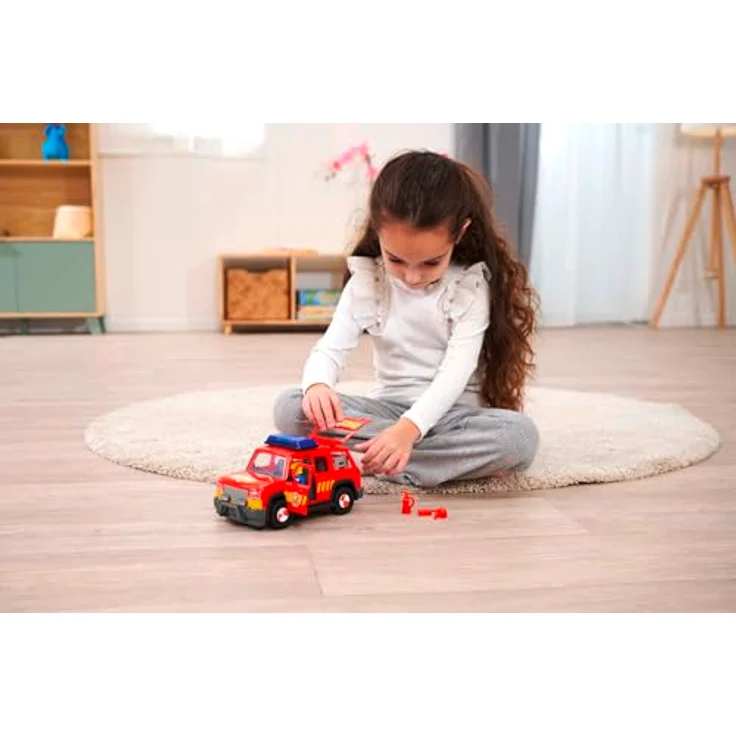 Simba Sam First Responder Fahrzeug, rotes Einsatzfahrzeug mit Licht, Sound und Zubehör, 19 cm – Bild 9