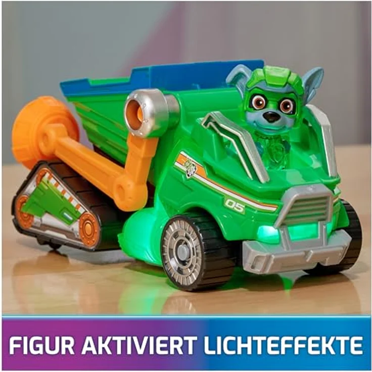 Spin Master PAW Patrol: Der Mighty Kinofilm Rocky Superhelden-Basis-Fahrzeug mit Mülltransporter, Licht- und Geräuscheffekten, Spielzeug für Kinder ab 3 Jahren – Bild 3