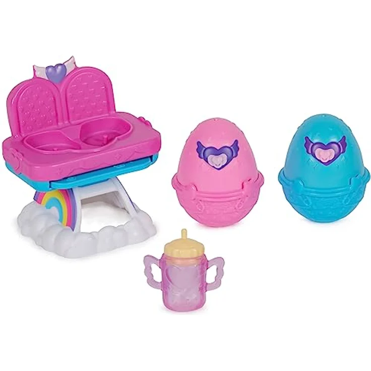 Hatchimals Alive Zwillingshochstuhl Spielset - mit 2 Mini-Figuren in selbstschlüpfenden Eiern, 3 Accessoires und magischen Spielideen, Spielzeug für Kinder ab 3 Jahren – Bild 2