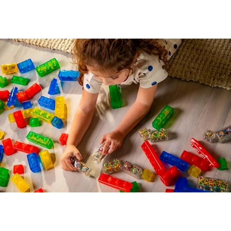 Jelly Blox Creative Kit - Bauspielzeug ab 2 Jahren, 20 Sensorische Bausteine, Konstruktion Spielzeug für Kinder, Bunte Spielsteine – Bild 4