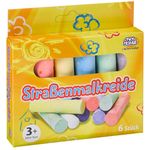TOY PLACE Straßenmalkreide farbsortiert 6 St.