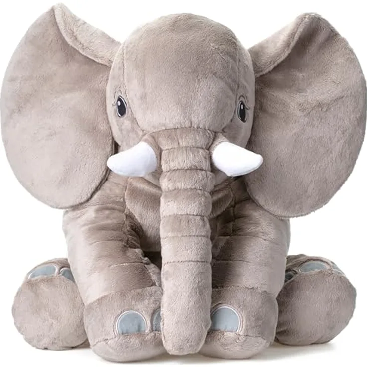 Corimori 60cm Elefant Kuscheltier I extra Flauschiges, XXL Plüschtier (Grau - Pip der Elefant)