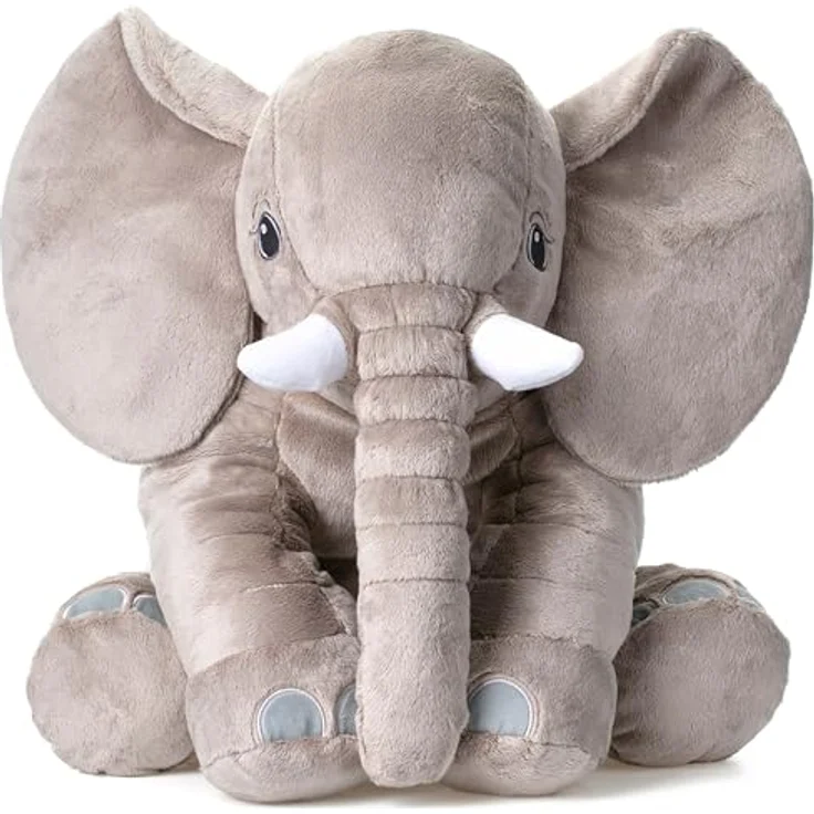 Corimori 60cm Elefant Kuscheltier I extra Flauschiges, XXL Plüschtier (Grau - Pip der Elefant) – Bild 1