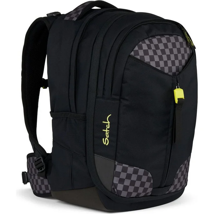 Satch Schulrucksack satch match, erweiterbarer Rucksack aus recyceltem Polyester, schwarz – Bild 1