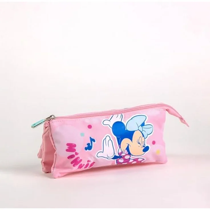 Cerda Federmäppchen Disney Minnie, Iridescent Schuletui für Schule und Freizeit, platzsparend und strapazierfähig – Bild 3