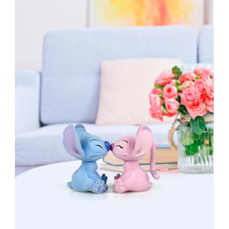 Enesco Disney Lilo & Stitch Mini Figur - Angel & Stitch Kissing (Flocked), Sammelfigur – Bild 6
