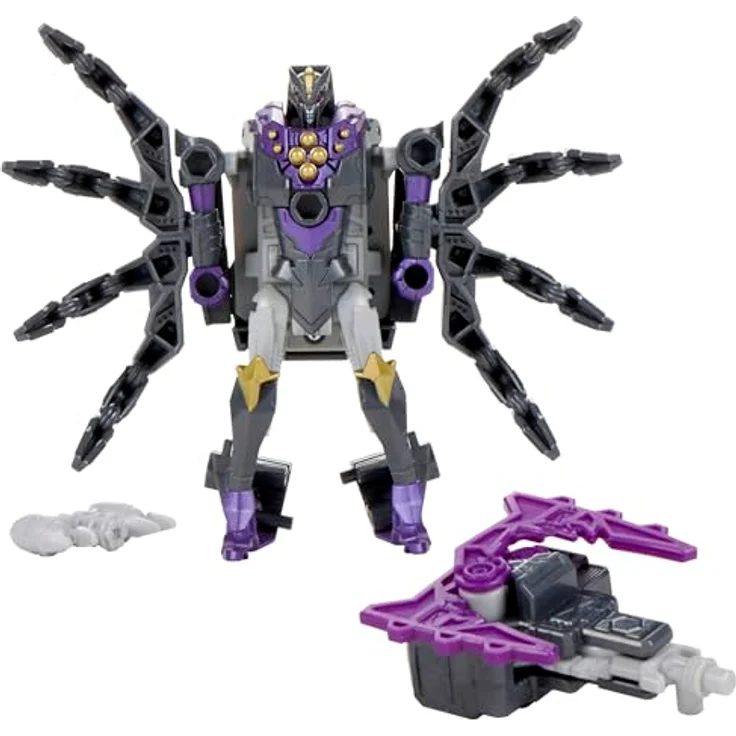 Transformers CYBERWORLD Airachnid Cyber Changers Action-Figur (10 cm), schneller Wechsel in den Spinnen-Modus, mit verändertbarem Hammer, für Jungen und Mädchen ab 6 Jahren – Bild 3