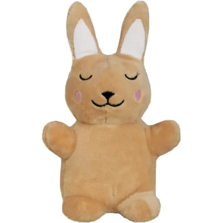 Aumüller Baldi Bunny, Katzenspielzeug Plüschtier mit Baldrianfüllung und Dinkelspelz, braun, 16 x 9 x 6 cm