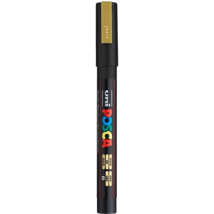 uni-ball 186581 - POSCA Marker mit feiner Rundspitze, gold – Bild 1
