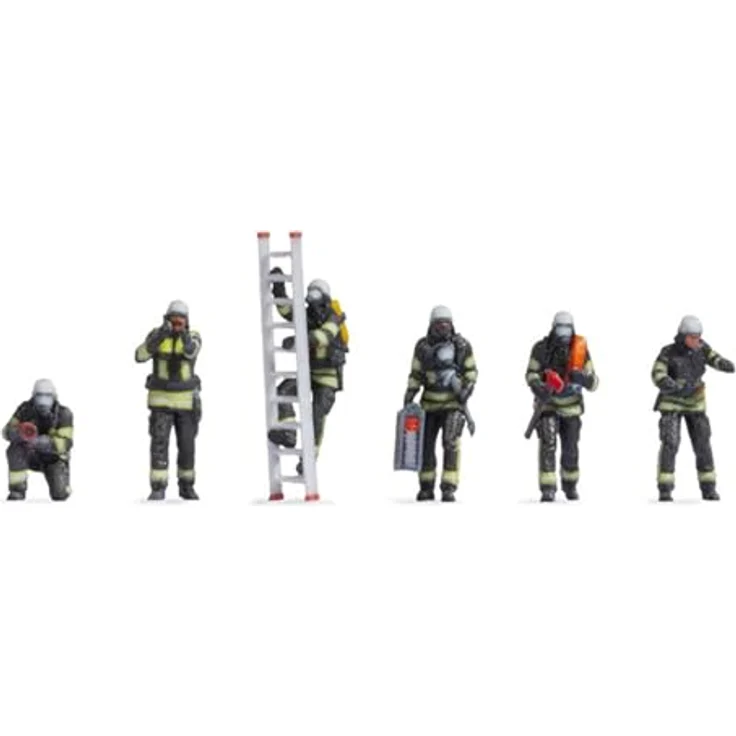 Noch Z Figuren Feuerwehr, 3D-Master-Figuren mit farbigem 3D-Druck Z für Modellbau, authentisches Design – Bild 2