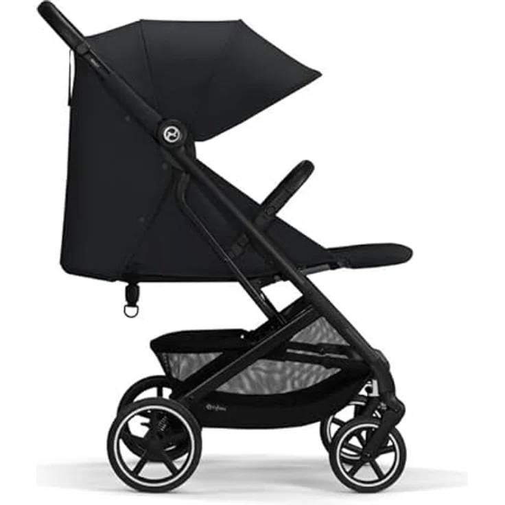 Cybex Gold Kinderwagen Beezy mit One-Pull Harness, Ab Geburt bis ca. 4 Jahre (max. 22 kg), Kompakt und ergonomisch, Magic Black (Schwarz mit schwarzem Rahmen) – Bild 4