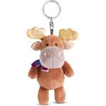 NICI 49301 Schlüsselanhänger Elch Thure 10cm braun-Nachhaltiger Begleiter Kuscheltieranhänger mit Schlüsselring für Schlüsselband, Schlüsselbund & Schlüsselhalter