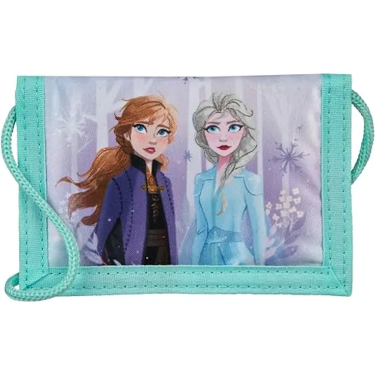 UNDERCOVER Brustbeutel Undercover Geldbeutel Frozen Geldbörse für Kinder mit Kordelband und Klettverschluss in kinderfreundlichem Design