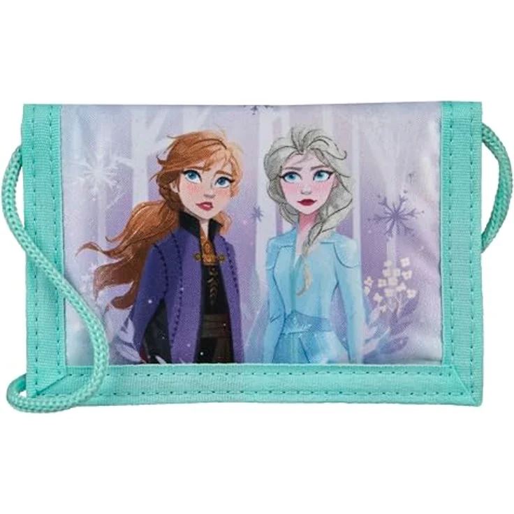 UNDERCOVER Brustbeutel Undercover Geldbeutel Frozen Geldbörse für Kinder mit Kordelband und Klettverschluss in kinderfreundlichem Design – Bild 1