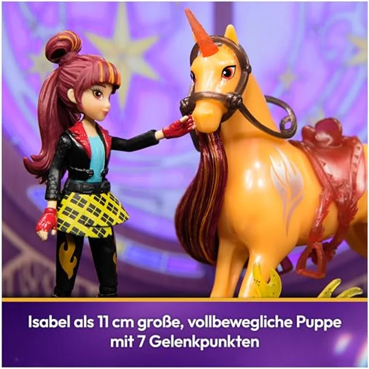 AMIGO Unicorn Academy Valentina & Cinder, Sammelfiguren-Set mit Einhorn und 7 Bewegungspunkten, 11 cm und 13 cm groß, ab 3 Jahren – Bild 4