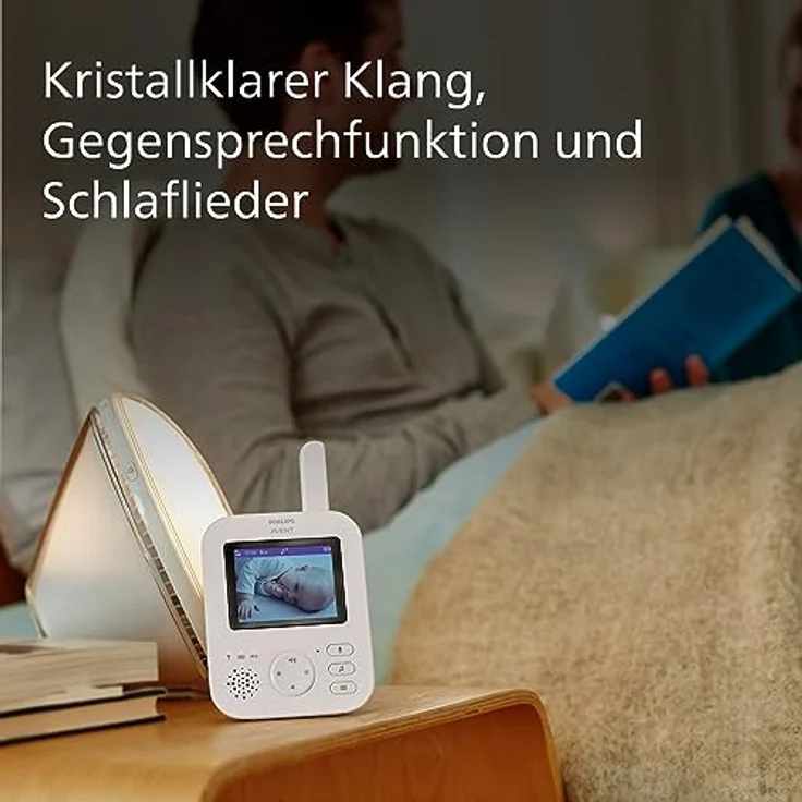 Philips Avent Babyphone mit Kamera Advanced – sicheres Video Babyphone, 2,8 Zoll Bildschirm, 2-Fach Zoom, Nachtsicht, Gegensprechfunktion, Schlaflieder, Baby Monitor (Modell SCD881/26) – Bild 4