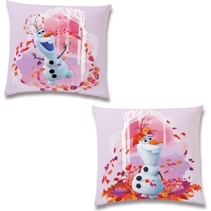 BERONAGE Frozen Kinder Bettwäsche Die Eiskönigin Olaf Summer 135 x 200 cm + 80 x 80 cm 100% Baumwolle Renforcé-Linon-Qualität Disney ELSA Anna Arendelle Sven Kristoff Reißverschluss Deutsche Größe - Olaf Sommermotiv, 100% Baumwolle, atmungsaktiv, schadstoffgeprüft – Bild 5