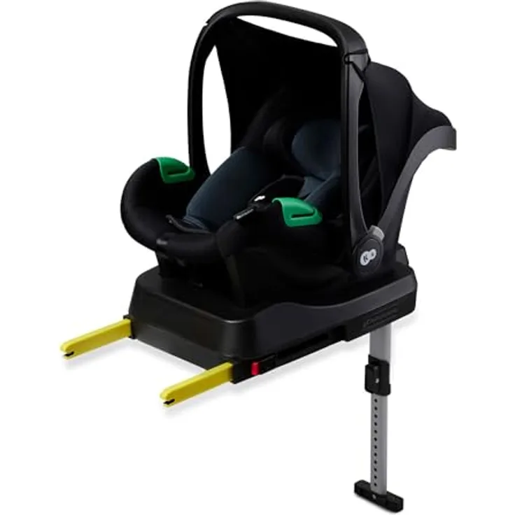 KinderKraft Mink Pro i-Size, Reboarder mit Basisstation Mink FX, ECE R129 Norm, für Kinder 40-75 cm, integrierter Einsatz, H-Guard System, SPS, bequemer Tragegriff