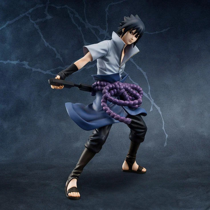 Megahouse Naruto Shippuden G.E.M. PVC-Statue 1/8 Sasuke Uchiha, 24 cm, in bedruckter Fensterbox
