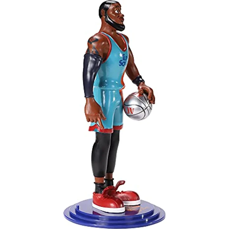 The Noble Collection Space Jam 2 - Lebron Bendyfig, flexible Sammelfigur mit Stand, 19 cm Höhe, offiziell lizenziert – Bild 4