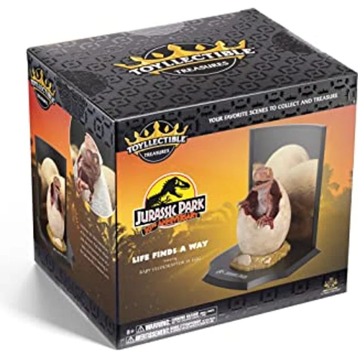 Noble Collection Jurassic Park - Eier Toyllectible Treasures, detailreiche Resin Statue mit Base, 12 cm groß, in Geschenkbox – Bild 6