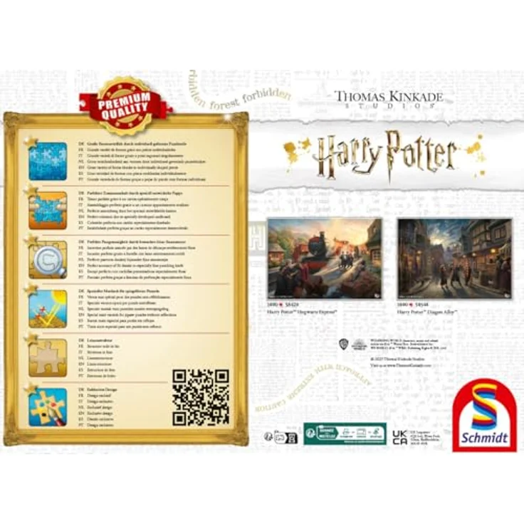 Schmidt Spiele 58428 Thomas Kinkade, Wizarding World, Harry Potter, Hogwarts Express, 1000 Teile Puzzle, bunt – Bild 3
