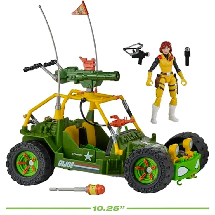 Playmates Teenage Mutant Ninja Turtles X G.I. Joe A.W.E. Shell-Striker Fahrzeug mit Figur, bedruckte Box – Bild 9