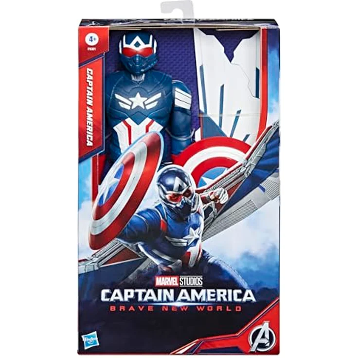 Marvel Studios Captain America Brave New World, Deluxe Action-Figur mit Schild und abnehmbaren Flügeln, 30 cm – Bild 2