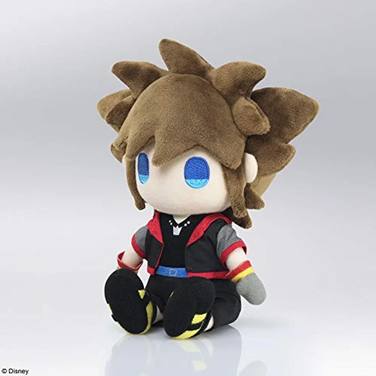 SquareEnix Kingdom Hearts III Plüschfigur Sora, 19 cm, sitzende Position mit großen Augen in zwei Farben – Bild 2