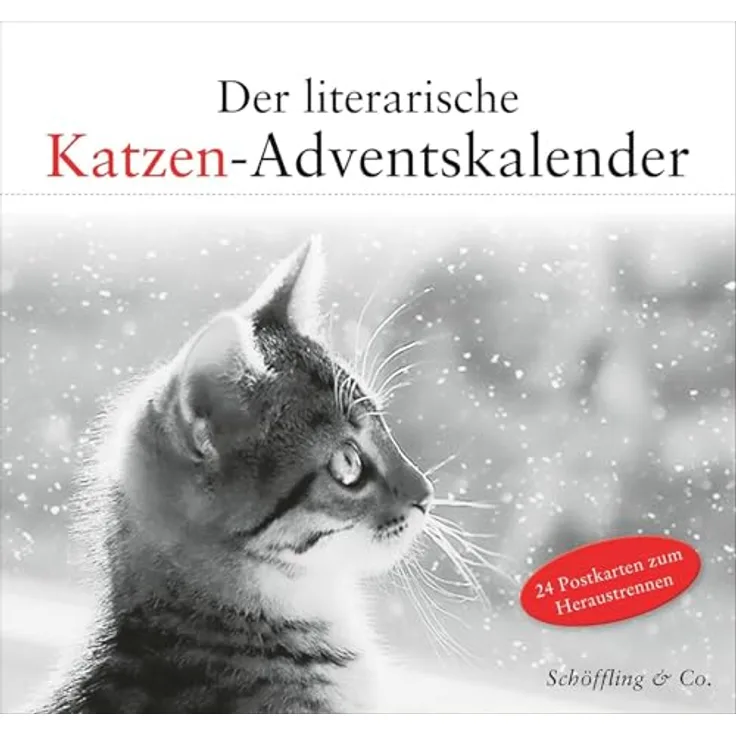 Sonstige Verlage, Der literarische Katzen-Adventskalender mit 24 Postkarten und literarischen Zitaten