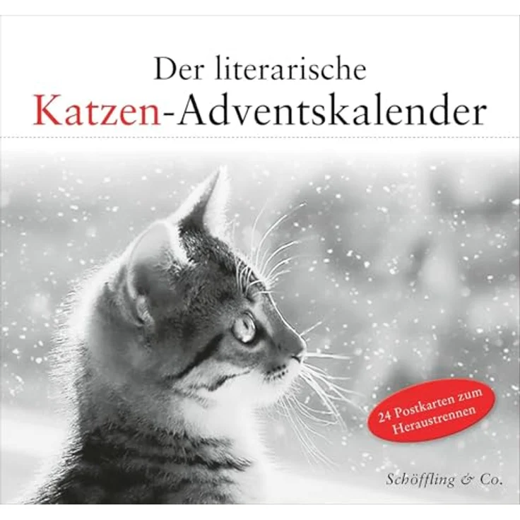 Sonstige Verlage, Der literarische Katzen-Adventskalender mit 24 Postkarten und literarischen Zitaten – Bild 1