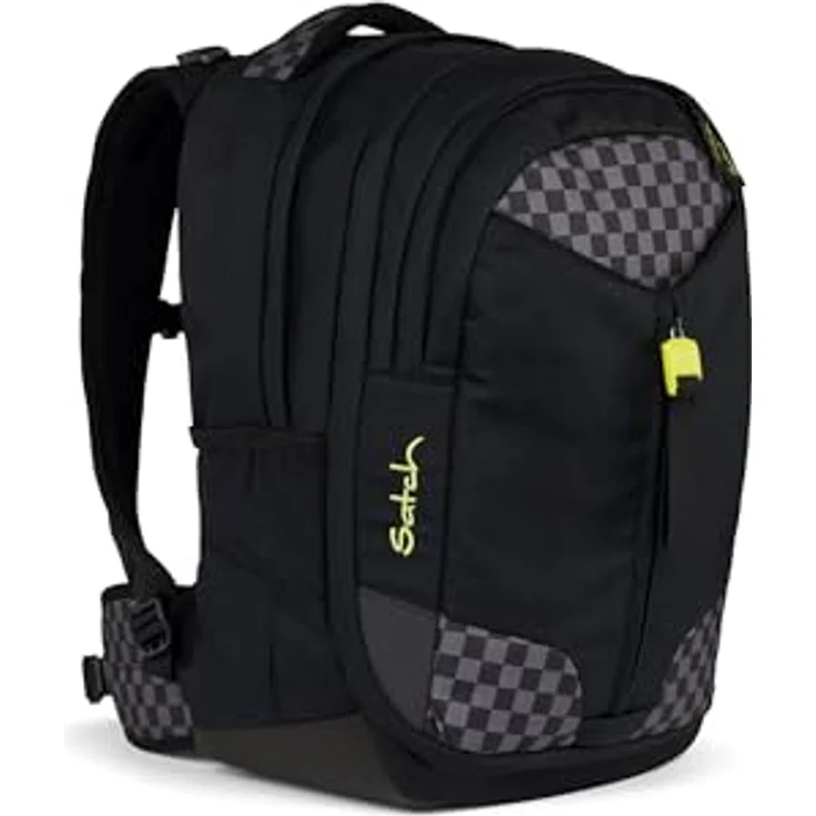 Satch Schulrucksack satch match, erweiterbarer Rucksack aus recyceltem Polyester, schwarz – Bild 5