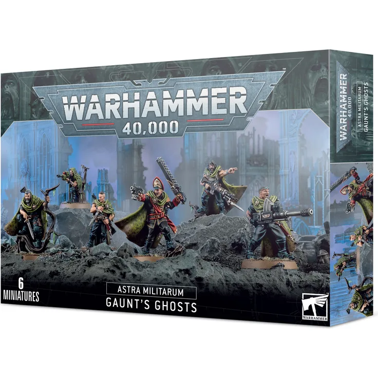 Games Workshop Warhammer 40.000 Astra Militarum Gaunt's Ghosts, Elite-Miniaturen aus Gaunt’s Ghosts mit Spezialwaffen und Tarnmänteln, 6 Modelle