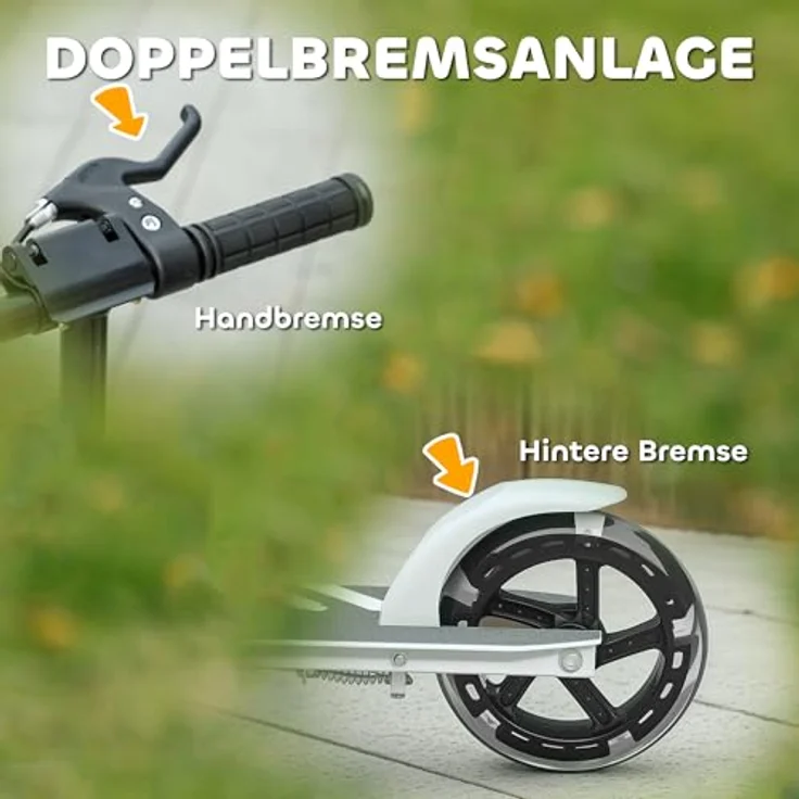 AIYAPLAY Kinder Scooter, klappbarer Kickscooter mit leuchtenden Rädern, höhenverstellbar, für Kinder 3-8 Jahre, bis 50 kg, mit Doppelbremse und Fußstütze – Bild 5