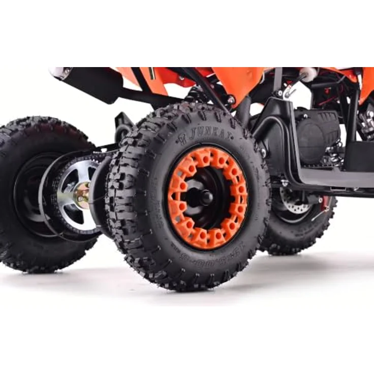 Beneo Motors MTX 49 cc, Benzin-Quad für Kinder mit Zweitaktmotor, Automatikgetriebe, Elektro- und Seilzugstart, Geschwindigkeitsbegrenzung, orange – Bild 7